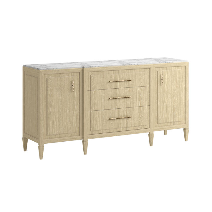 Eave Credenza with Stone Top