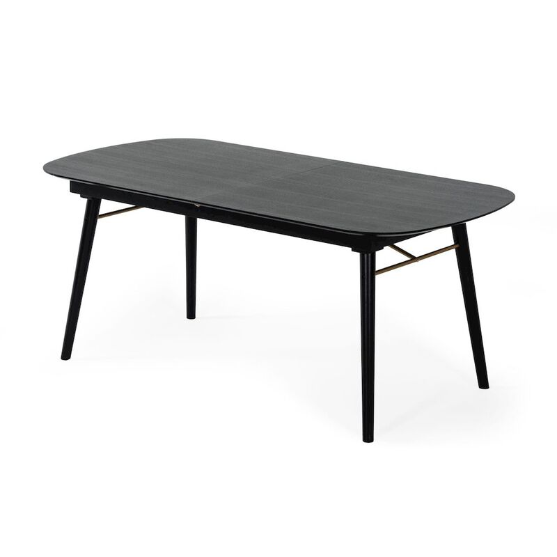 Modrest Addax - Modern Black Extendable Dining Table