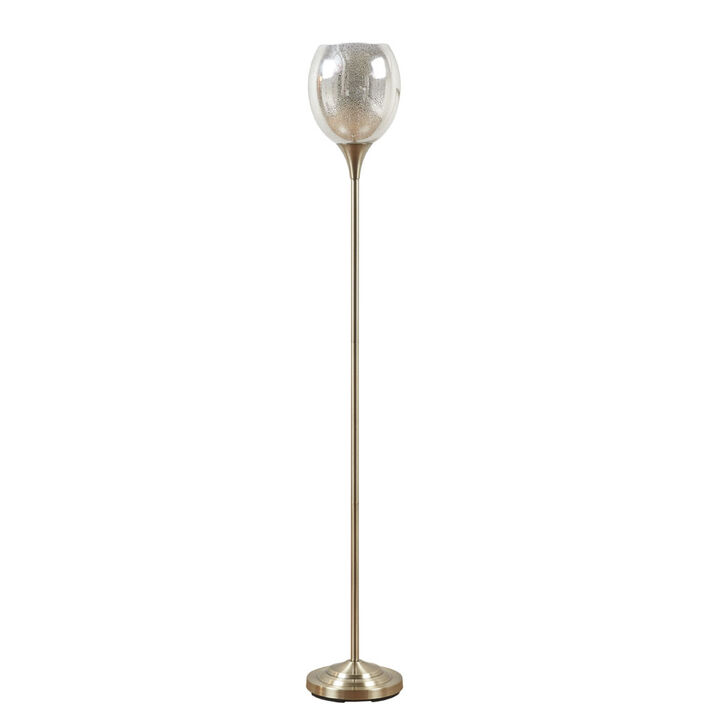 Gracie Mills Warren Mercury Glass Uplight Floor Lamp