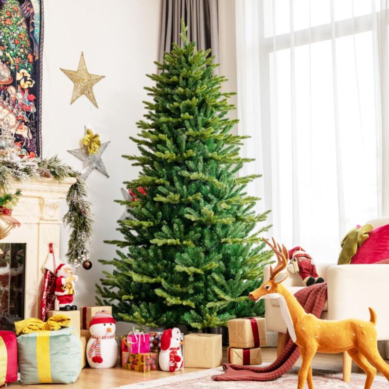 Hivvago Pre-lit Artificial Hinged Christmas Tree with APP Controlled LED Lights image number 1