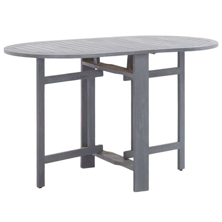 vidaXL Garden Table Gray 47.2"x27.6"x29.1" Solid Acacia Wood