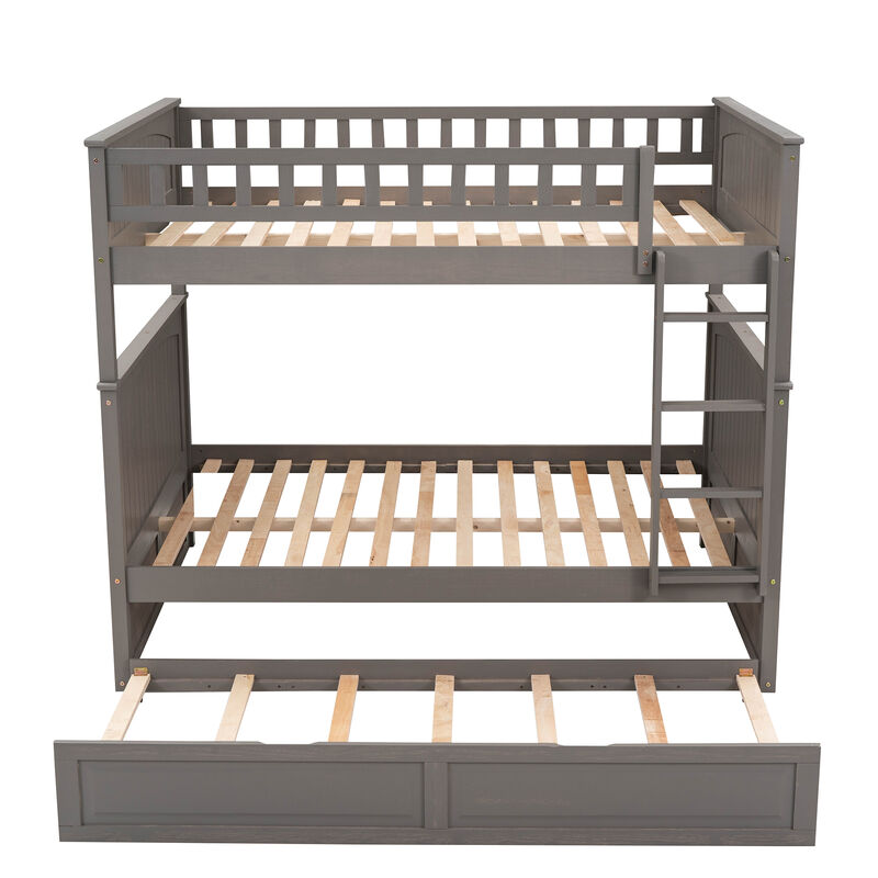 Merax Full Bunk Bed with Twin Size Trundle
