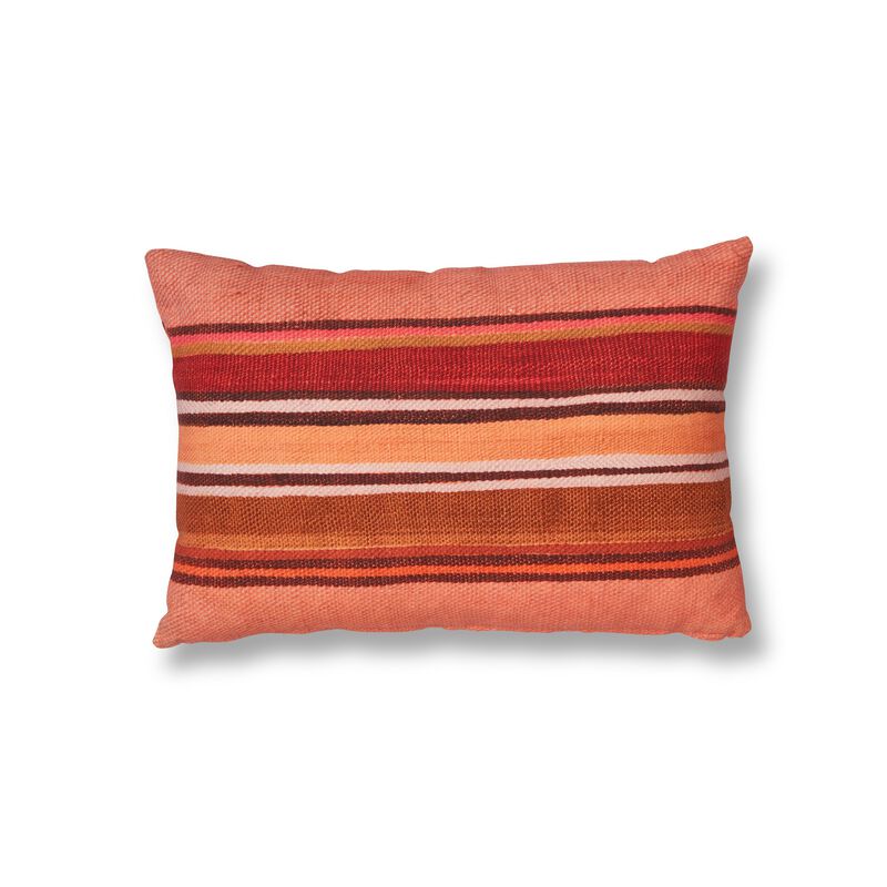 Coral Stripe Pillow image number 0