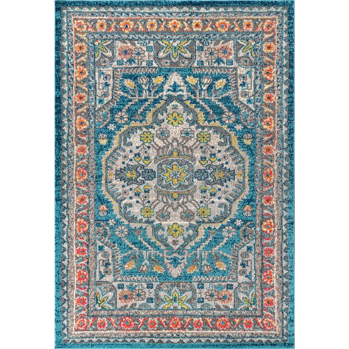 Kristina Bohemian Flair Boho Vintage Medallion Area Rug