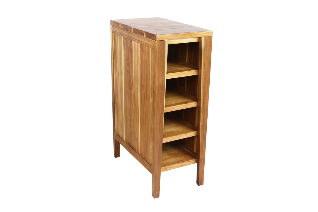 EcoDecors&reg; Signifiacado&reg; 12&rdquo;L Modular Compact Side Vanity with Shelves in EarthyTeak Finish