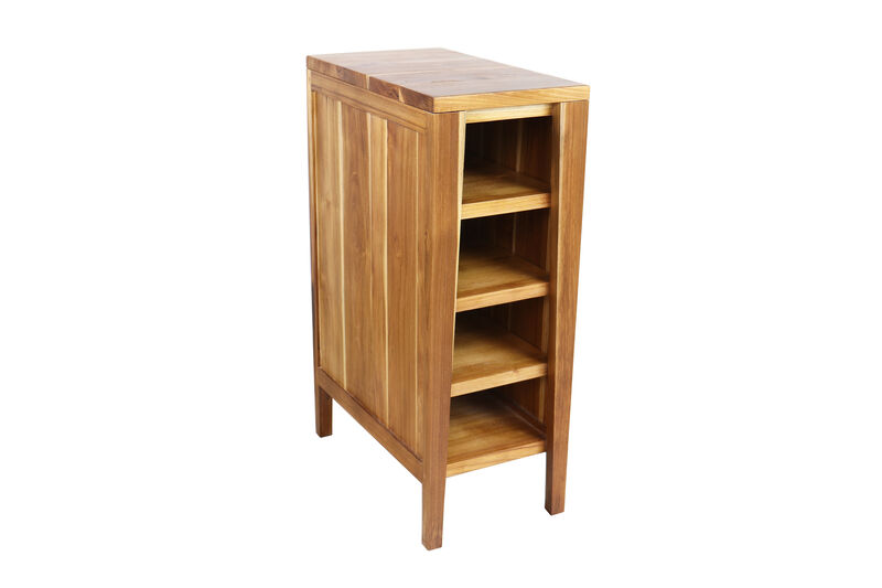 EcoDecors&reg; Signifiacado&reg; 12&rdquo;L Modular Compact Side Vanity with Shelves in EarthyTeak Finish image number 0