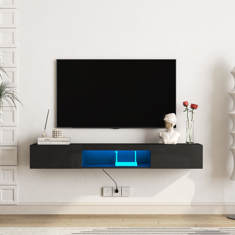 Hunru Floating TV Stand image number 1