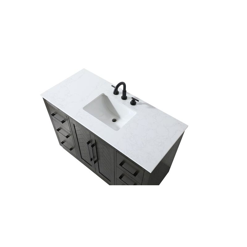 Elegant Kitchen and Bath 48 inch Single Bathroom Vanity in Chocolate Oak