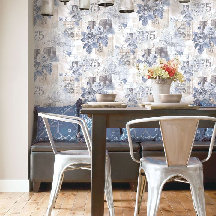 Nordic Elements Floral Blue Wallpaper G56264