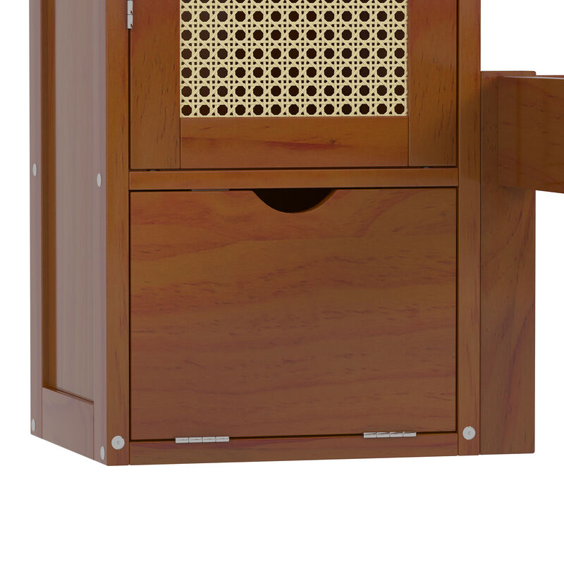 Merax Wooden Platform Bed with Storage Headboard