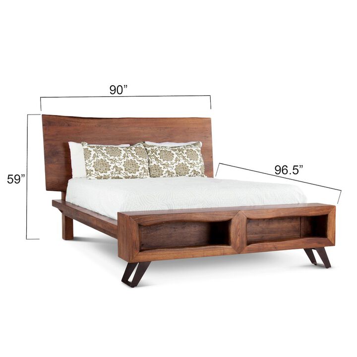 World Interiors Nottingham-King Bed Mid-Century Brown th