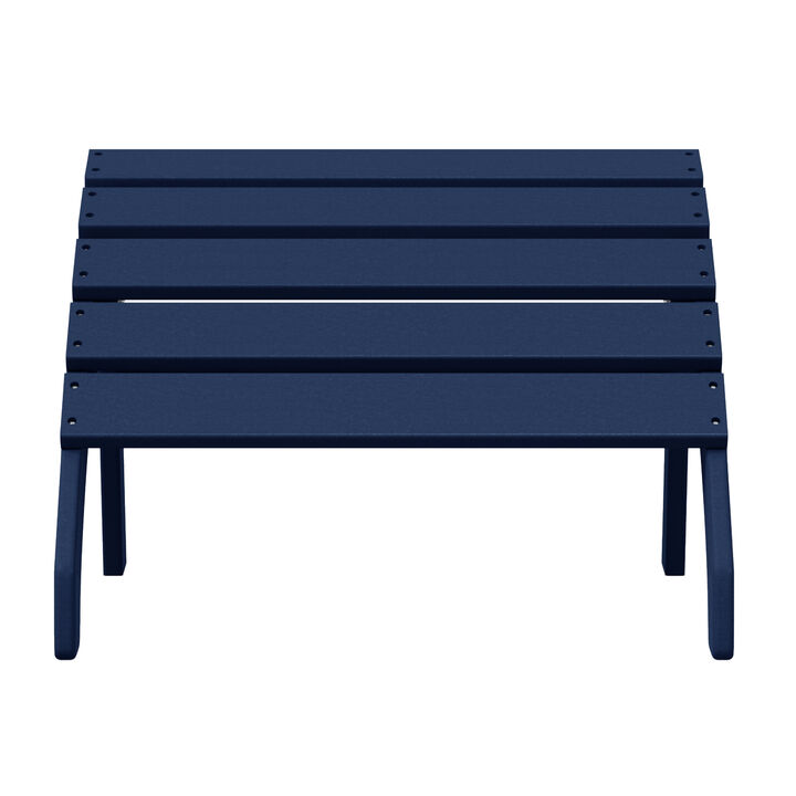 WestinTrends Outdoor Patio HDPE Adirondack Ottoman Footrest