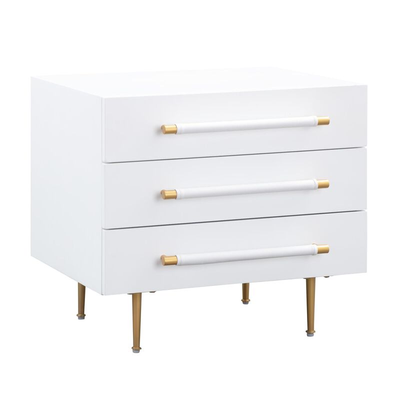 Casafoyer Trident White Nightstand image number 0