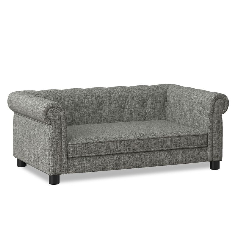 Modern Pet Sofa Linen Fabric Dog Bed for Small Medium Dogs Cats, Elevated Pet Furniture image number 0