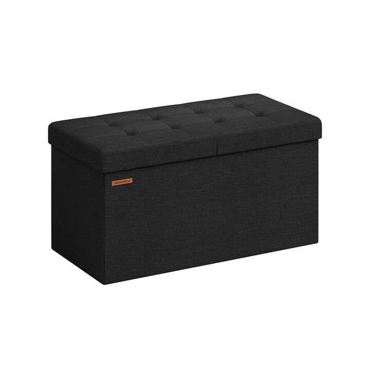 21.1-Gal Storage Ottoman Bench - Folding Storage Chest with Flip-Up Lid and Padded Seat