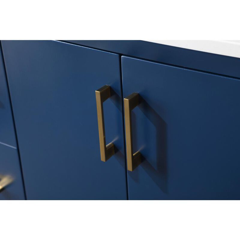 Elegant Kitchen and Bath 42 Inch SIngle Bathroom Vanity In Blue