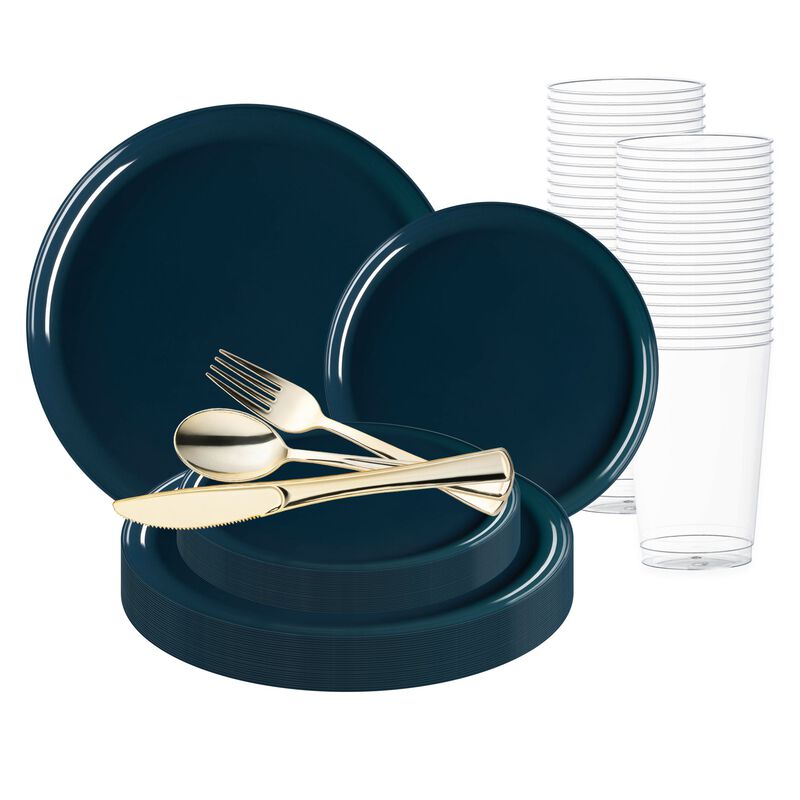 Flat Round Plastic Wedding Value Set (30 Sets) image number 0