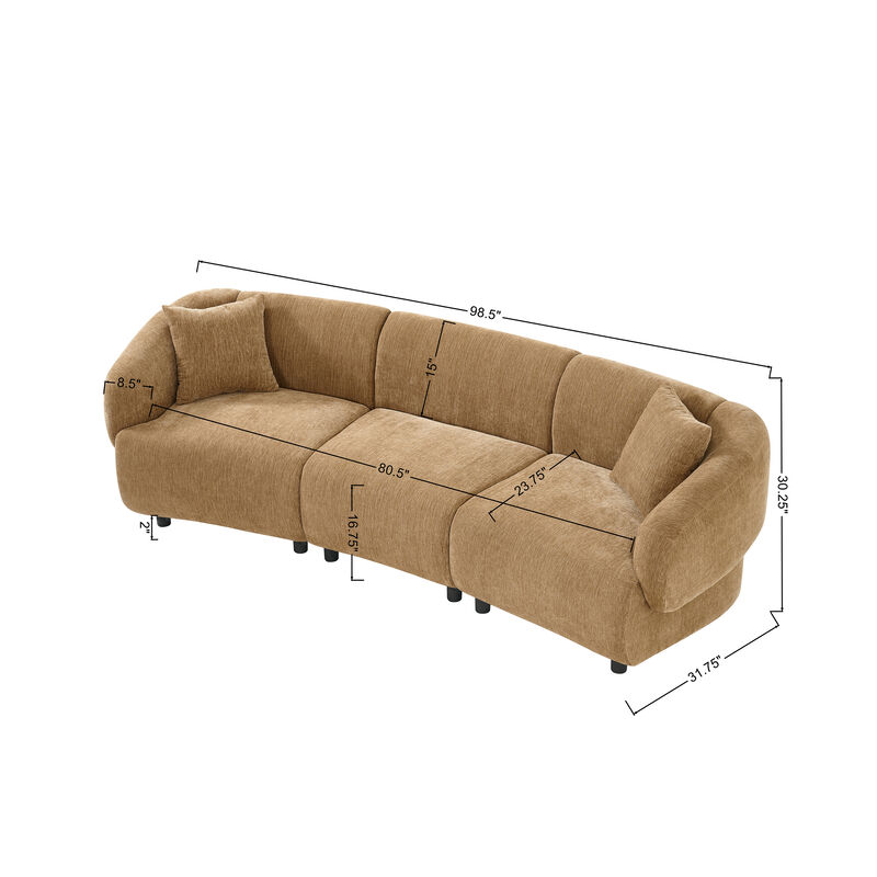 Jopras Curved 3-Seater Sofa image number 8