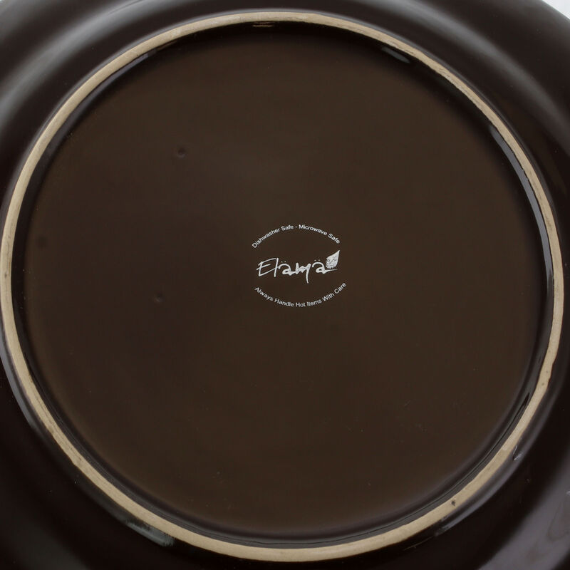 Elama Lavish Blue 16 Piece Dinnerware set with Complete Setting for 4