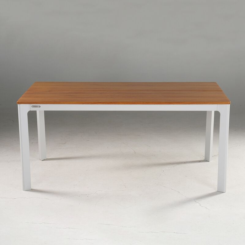 Mondawe 63"-94.5" Extendable Outdoor Dining Table,Half-Aluminum & Iron Removable Telescopic Table