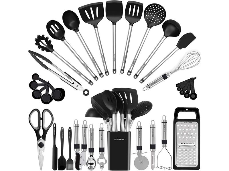 BESTZMWK Kitchen Utensil Set-Silicone Cooking Utensils-33 Kitchen Gadgets