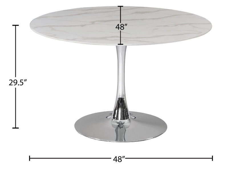 Meridian Furniture Tulip Chrome Dining Table image number 3