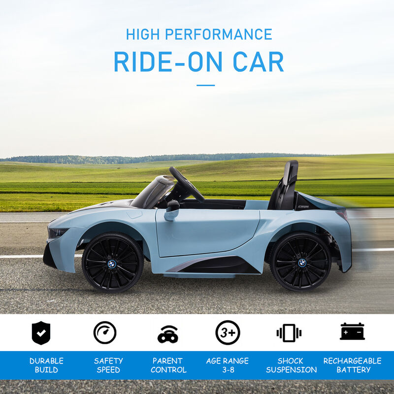 BreeBe Licensed BMW I8 Coupe 6V Electric Car, Kids Ride-On Car, Battery Powered Toy with Remote Control Music Horn Lights Suspension image number 3