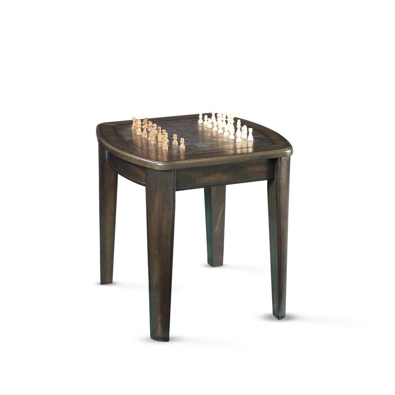 Diletta Game End Table with Chessboard