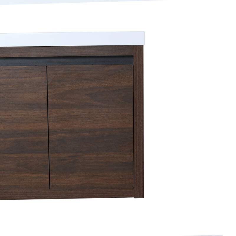 Bathroom Cabinet With Sink, Soft Close Doors, Float Mounting Design,24 Inch For Small Bathroom,24x18(KD-Packing),W1286