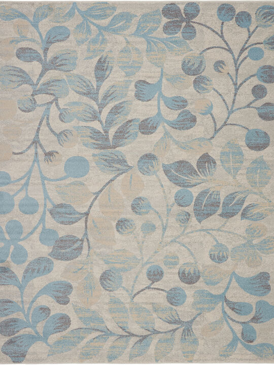 Tranquil TRA03 Ivory/Turquoise 8'10" x 11'10" Rug