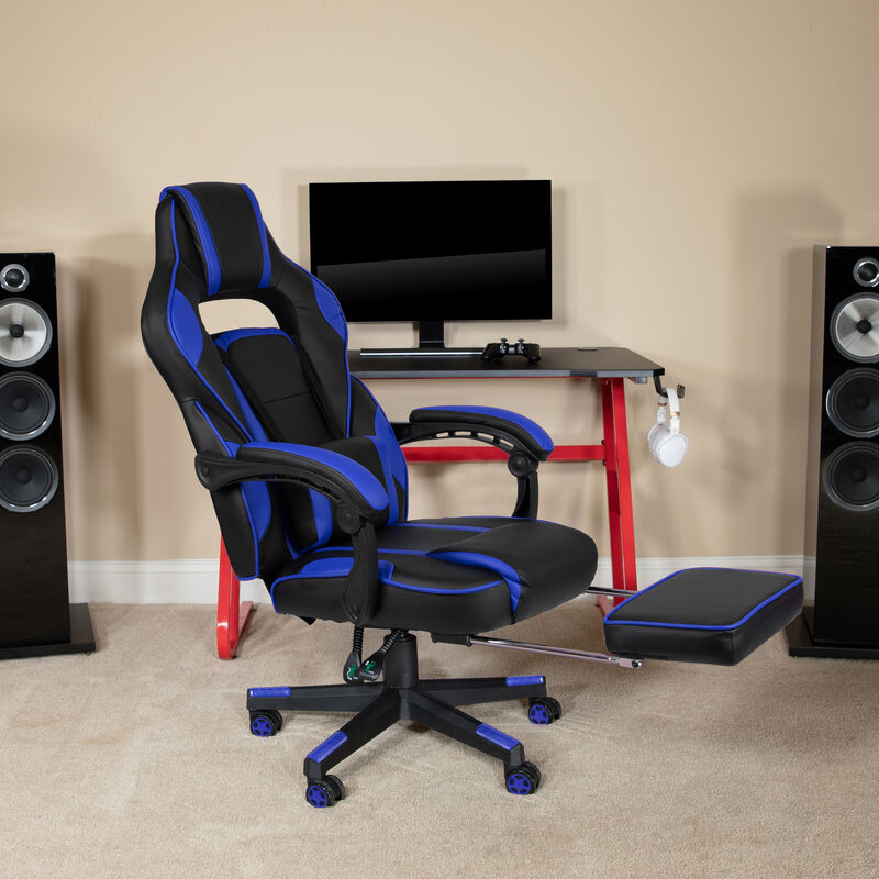 X40 Gaming Chair Racing Ergonomic Computer Chair with Fully Reclining Back/Arms, Slide-Out Footrest, Massaging Lumbar - / image number 5