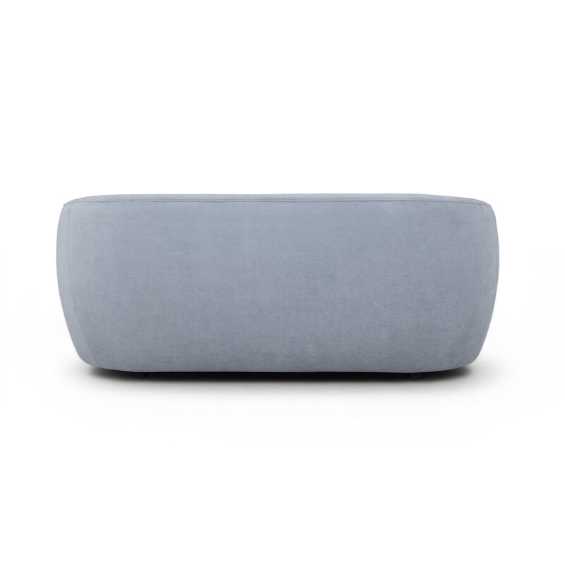 Jordan Baby Blue Textured Velvet Loveseat image number 4