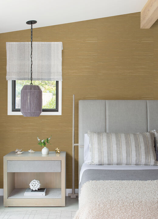 Zhilan Olive Grasscloth Wallpaper (Set of 2)