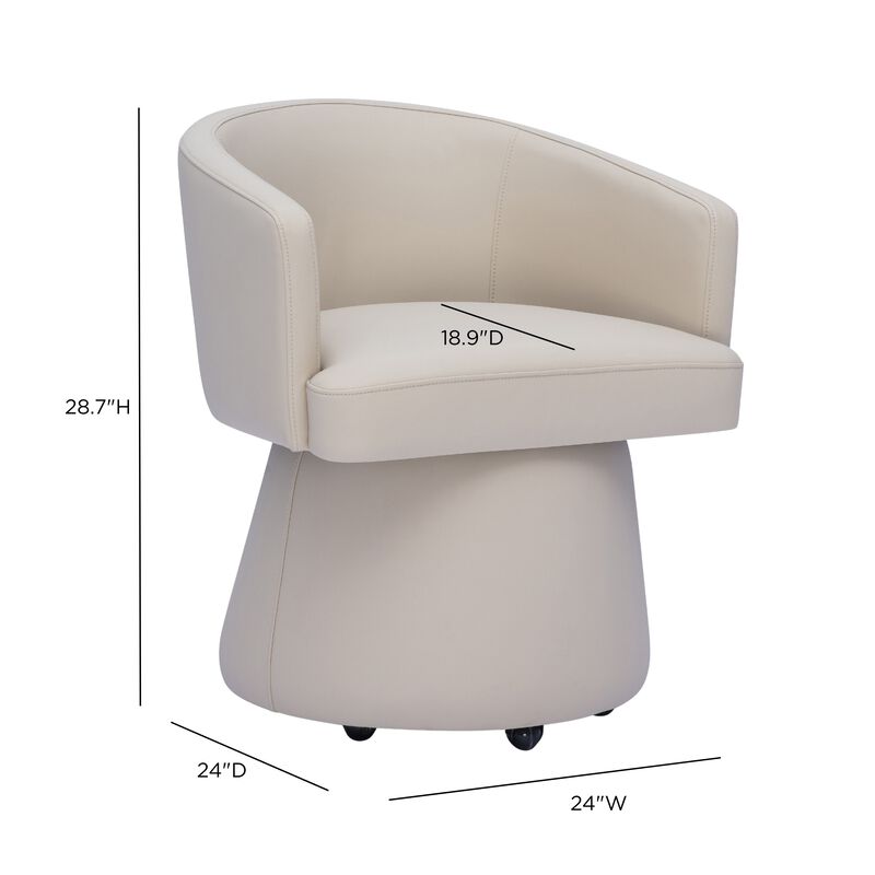 Kristen Seafoam Green Performance Vegan Leather Desk Chair image number 5