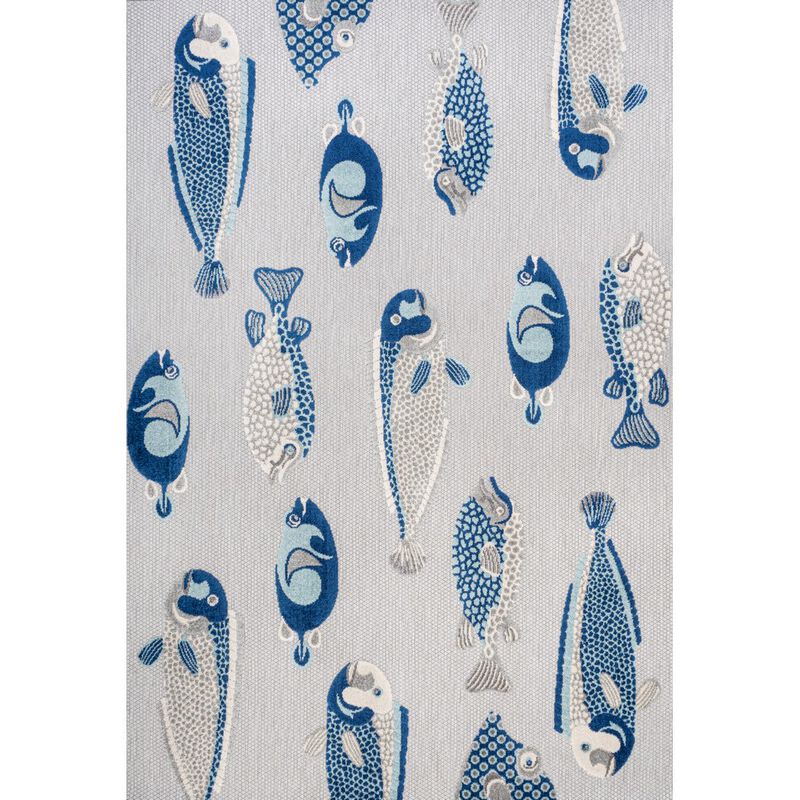 Algarve Modern Fish High-Low Indoor/Outdoor Area Rug