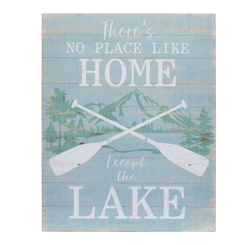 HomeRoots Set of Two White Black And Blue Trees, Lake Lake Wood Framed Art image number 2