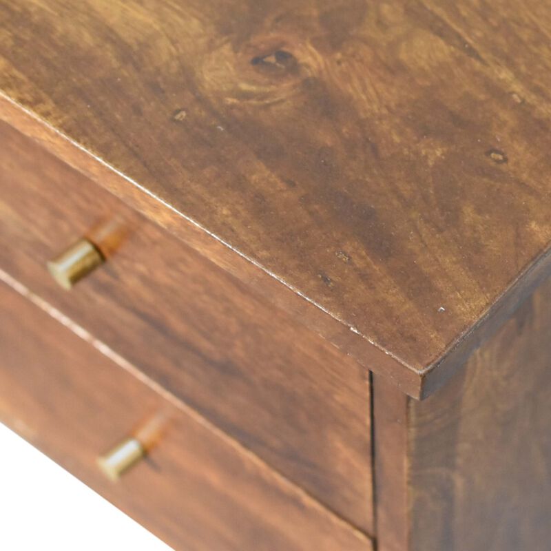 Chestnut  Solid Wood 2 Drawer NightStand