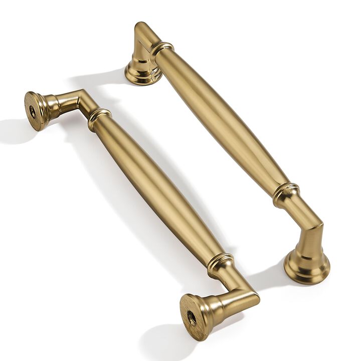 ZAUYX 2 Pack 5 Inch Hole Center Champagne Bronze Cabinet pulls Solid Heavy Duty Cabinet Pull Cabinet Handles Kitchen Cabinet Har