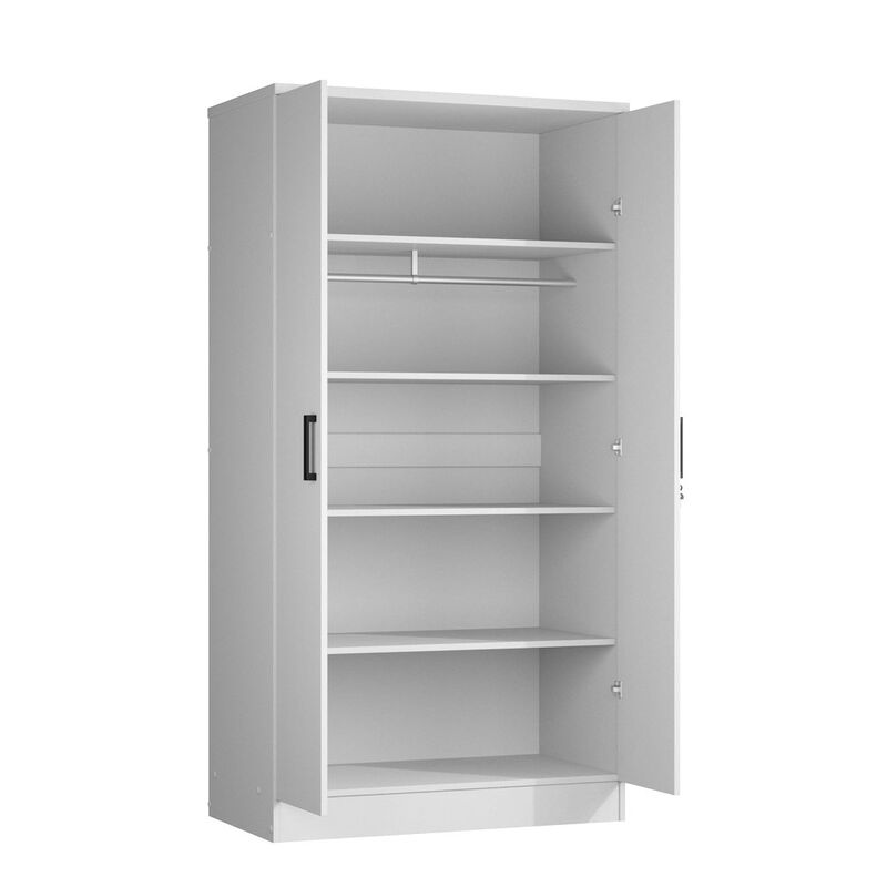 2 Doors Wardrobe with Shelves