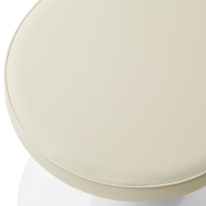 Lippa Vegan Leather Round Stool image number 4