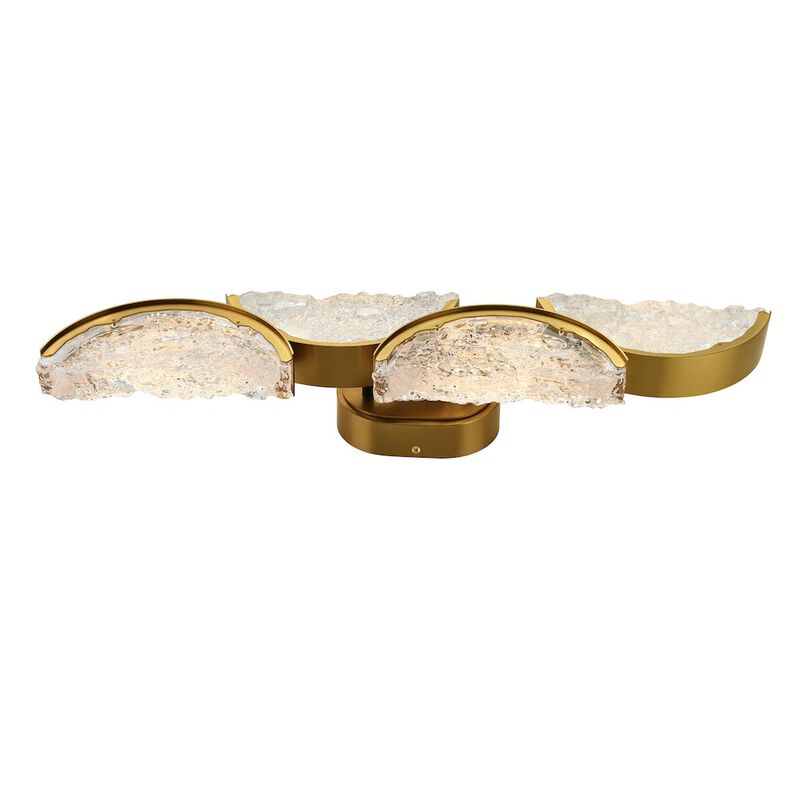 CWI Lighting Moon Integrated LED Brass Wall Light