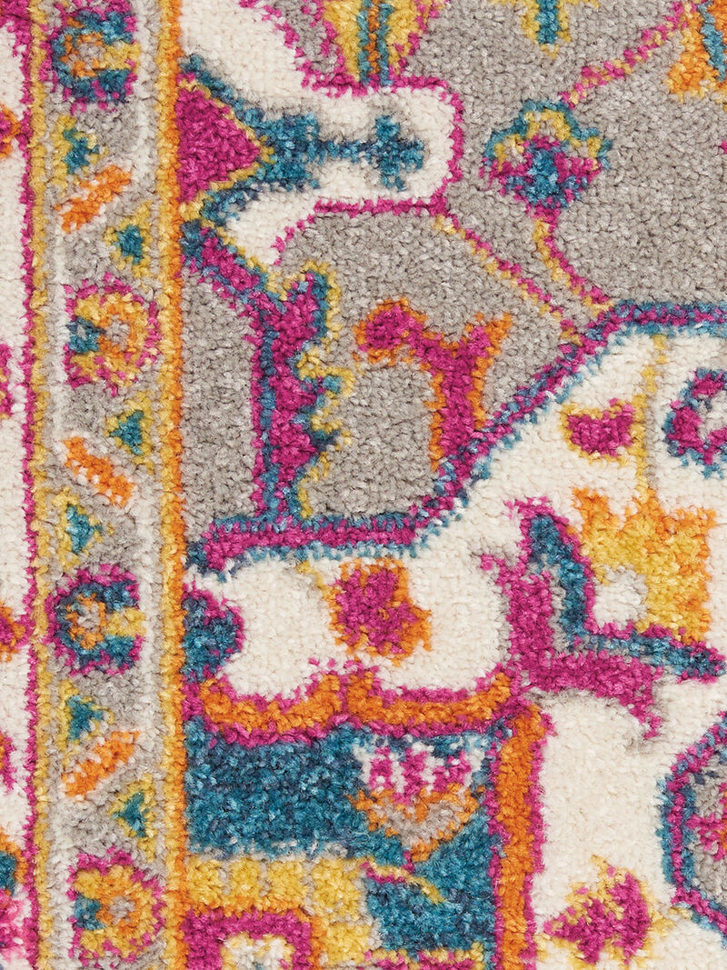 Passion PSN20 Teal/Multicolor 5' x Round Rug image number 7