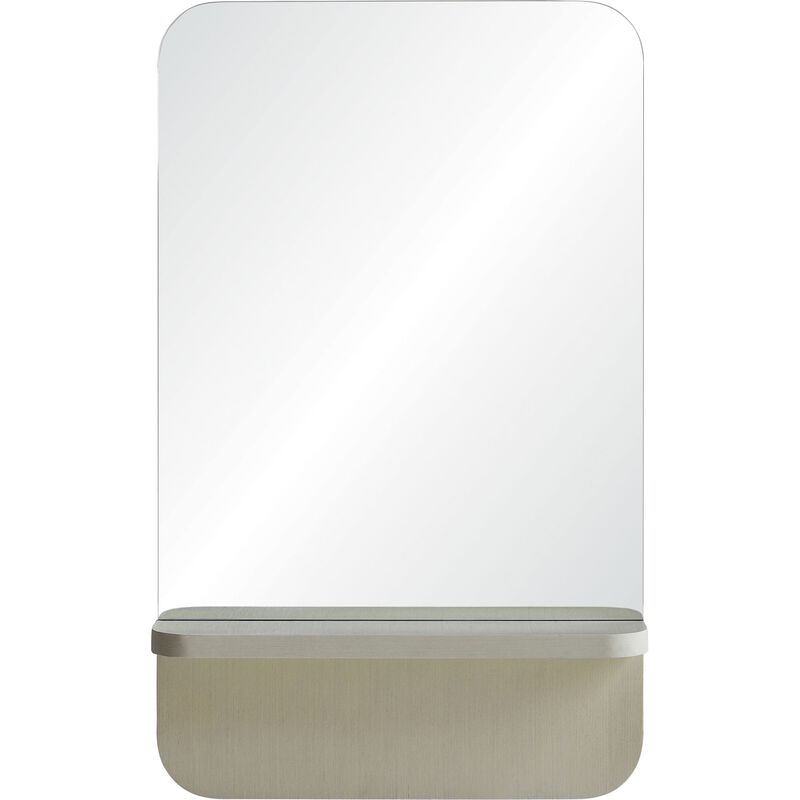 36" Clear Finished Unframed Rectangular Wall Mirror