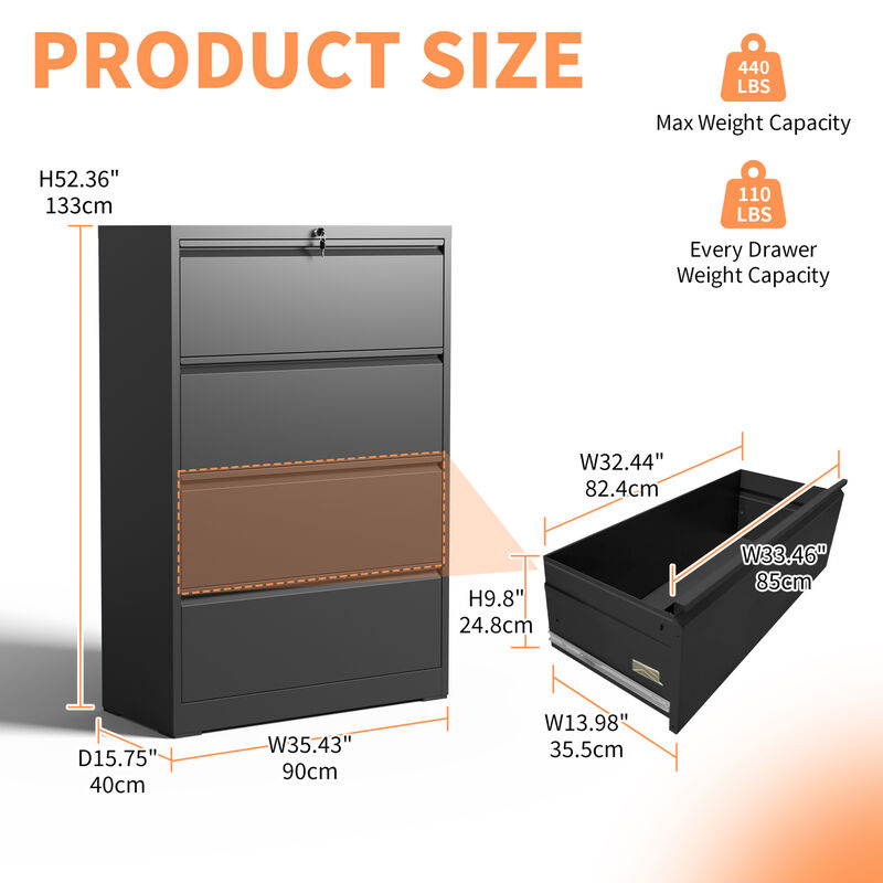 4-Drawer Lateral File Cabinet image number 2