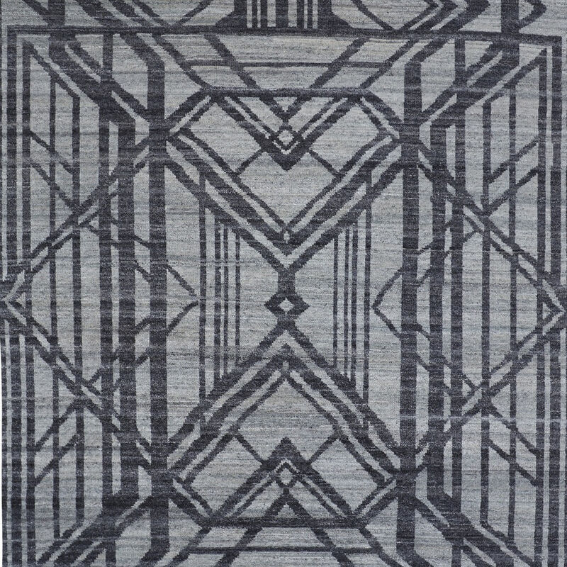 HomeRoots Wool Geometric Hand Knotted Area Rug image number 4
