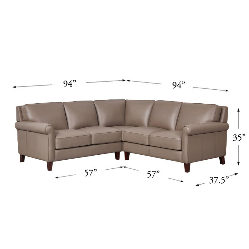 Laguna Top Grain Leather Symmetrical Sectional image number 9