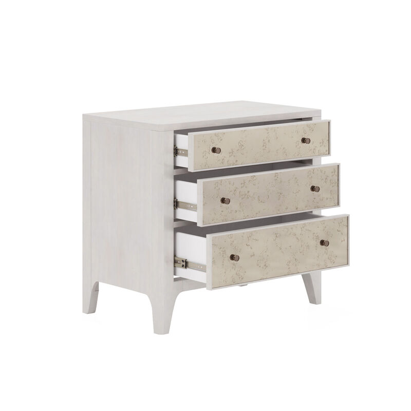 Mezzanine 3 Drawer Mirrored Nightstand image number 4