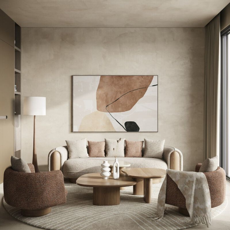 Wooden & Onyx Nesting Coffee Tables (3) | OROA Modern Raywood image number 1