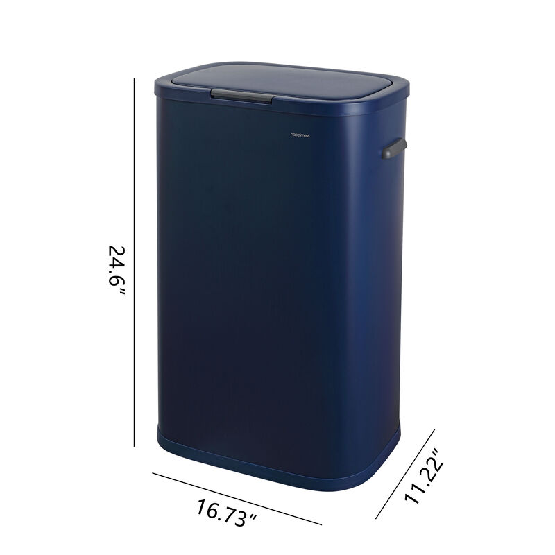 Tammi Kitchen 14.5-Gallon Slim Metal Push Button Trash Can