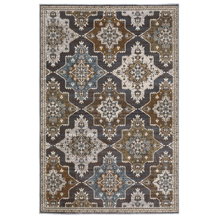 HomeRoots Medallion Area Rug